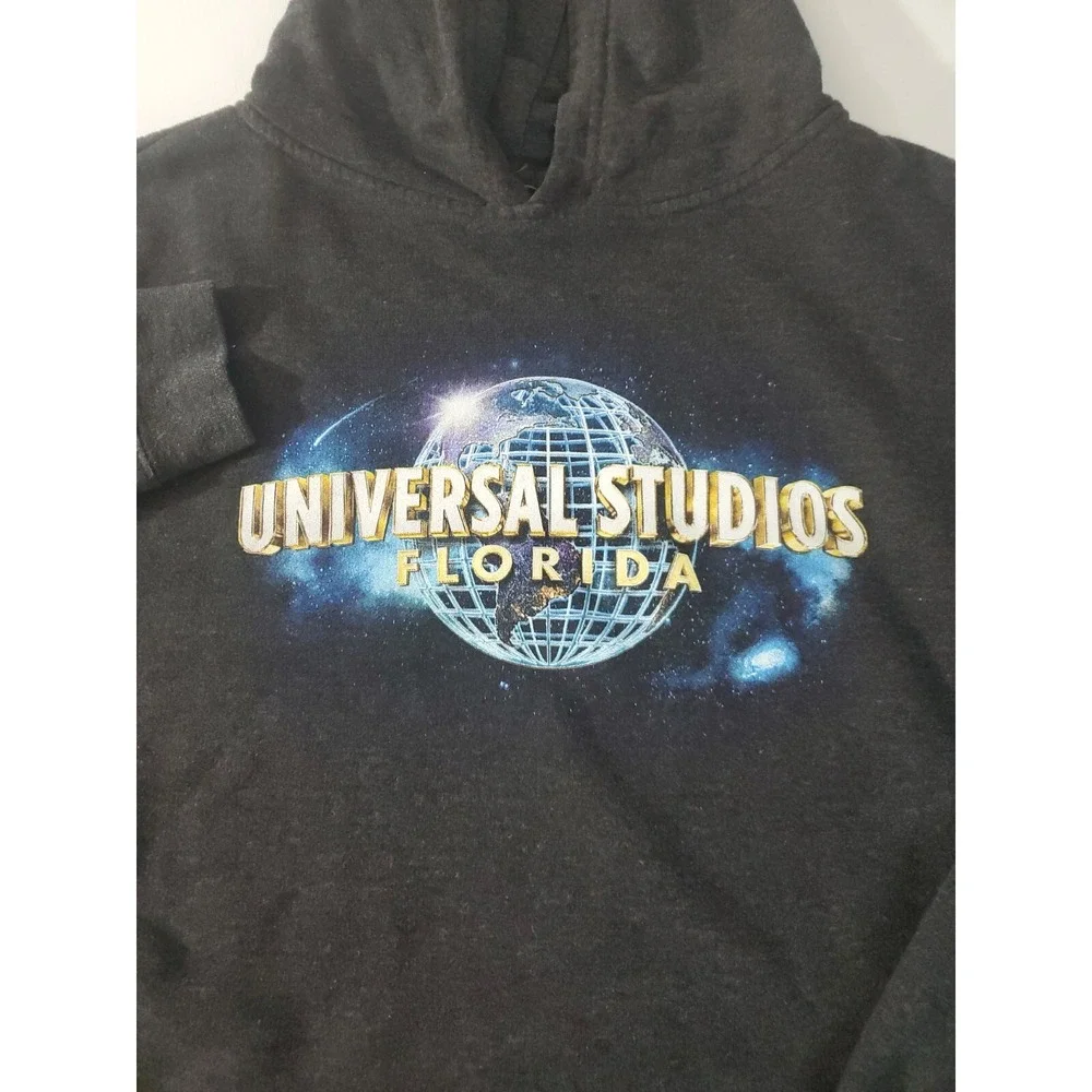 Universal‎ Studios Vintage Youth Unisex Long Sleeve Hoodie, Grey, XL
